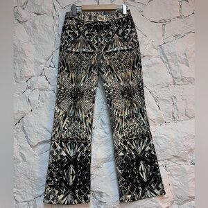 Roberto Cavalli - diamond printed jeans with crystals